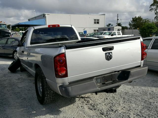 1D7HA16K07J599510 - 2007 DODGE RAM 1500 S SILVER photo 3