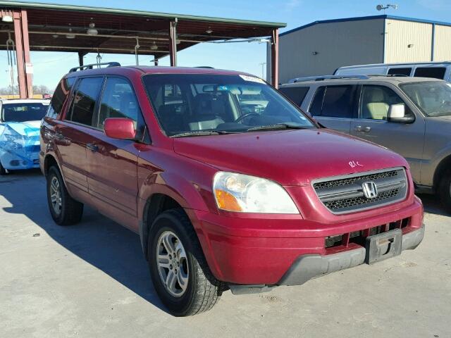 2HKYF18573H500669 - 2003 HONDA PILOT EXL RED photo 1