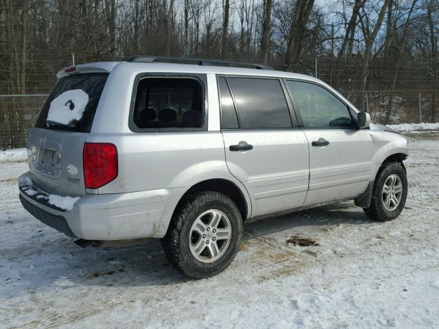 2HKYF18415H512987 - 2005 HONDA PILOT EX SILVER photo 4