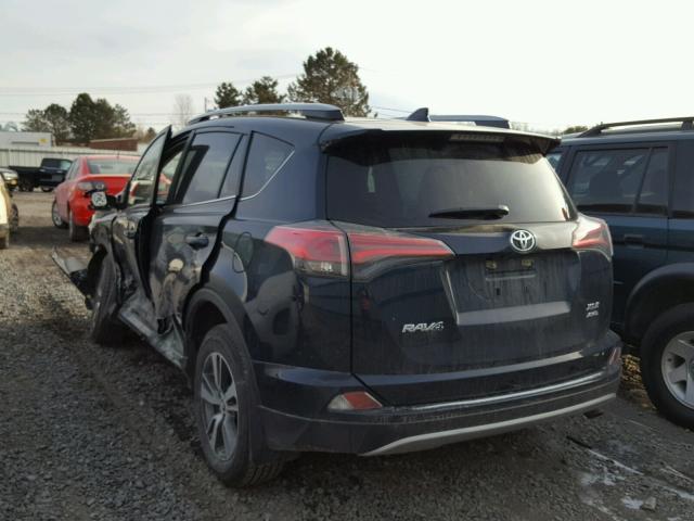 JTMRFREV2HJ121231 - 2017 TOYOTA RAV4 XLE GRAY photo 3