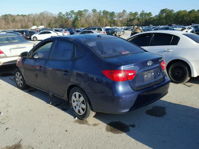 KMHDU46D57U195325 - 2007 HYUNDAI ELANTRA GL BLUE photo 3