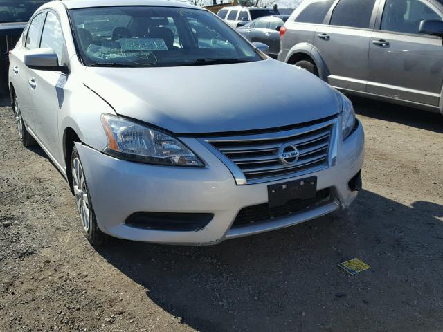 3N1AB7AP4EY213374 - 2014 NISSAN SENTRA S SILVER photo 9