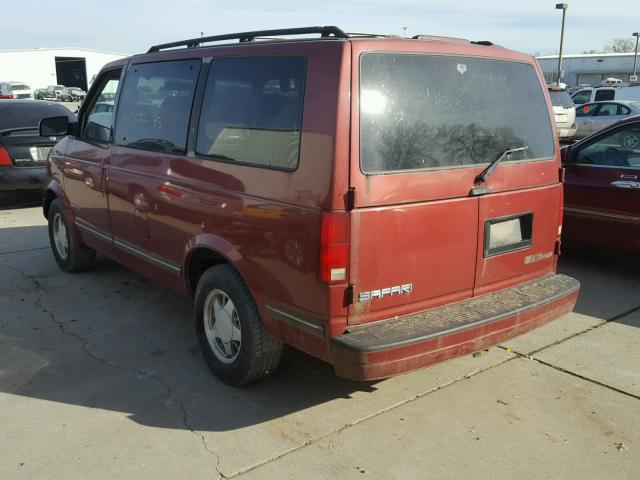 1GKDM19W3SB522393 - 1995 GMC SAFARI XT RED photo 3