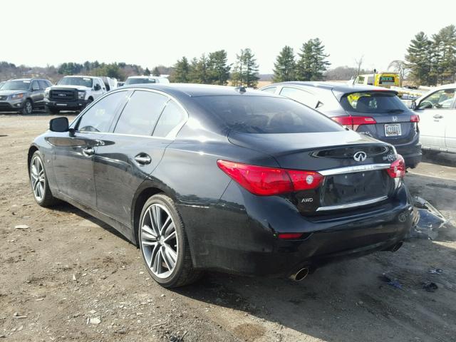 JN1BV7ARXFM402273 - 2015 INFINITI Q50 BASE BLACK photo 3