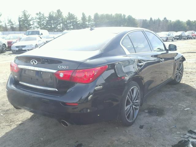 JN1BV7ARXFM402273 - 2015 INFINITI Q50 BASE BLACK photo 4