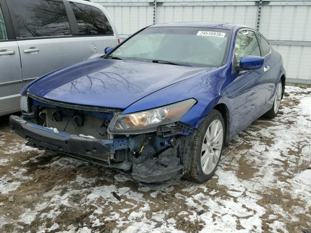 1HGCS22879A000625 - 2009 HONDA ACCORD EXL BLUE photo 2