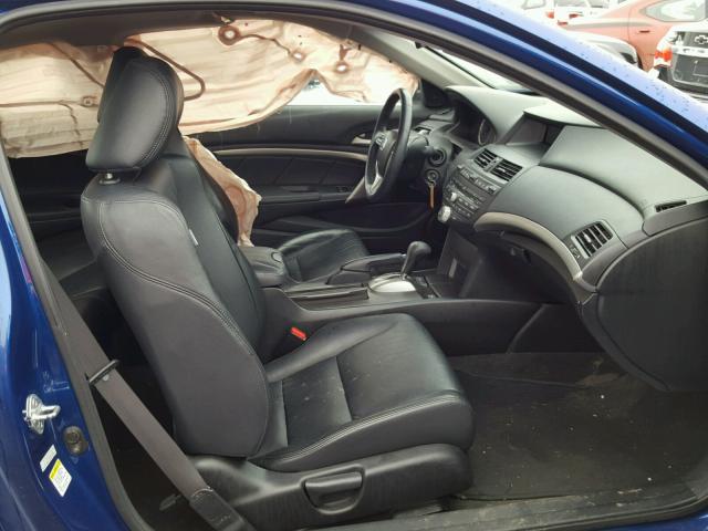 1HGCS22879A000625 - 2009 HONDA ACCORD EXL BLUE photo 5