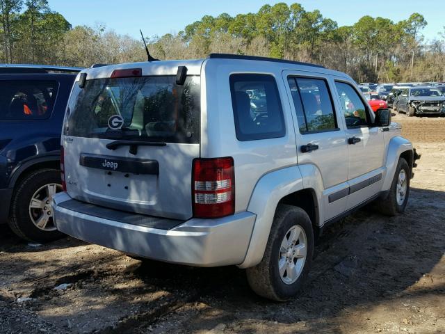 1C4PJMAKXCW142909 - 2012 JEEP LIBERTY SP SILVER photo 4