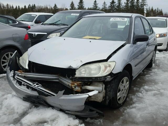 2HGES16355H037556 - 2005 HONDA CIVIC DX V SILVER photo 2