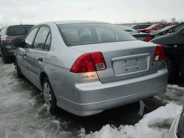 2HGES16355H037556 - 2005 HONDA CIVIC DX V SILVER photo 3