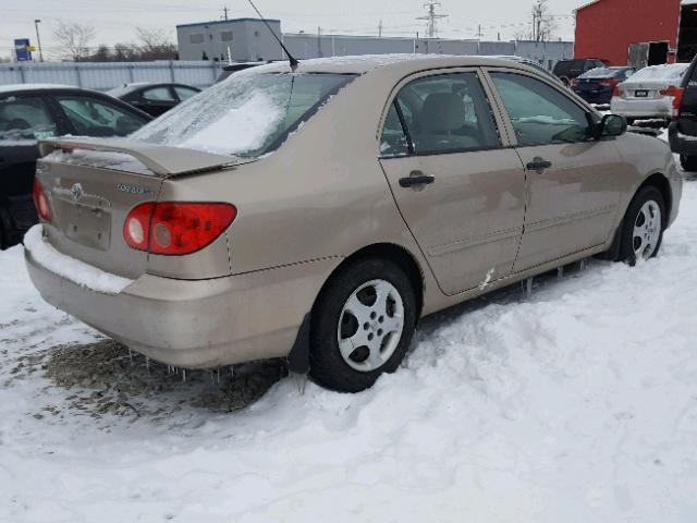 2T1BR32E65C921189 - 2005 TOYOTA COROLLA CE GOLD photo 4