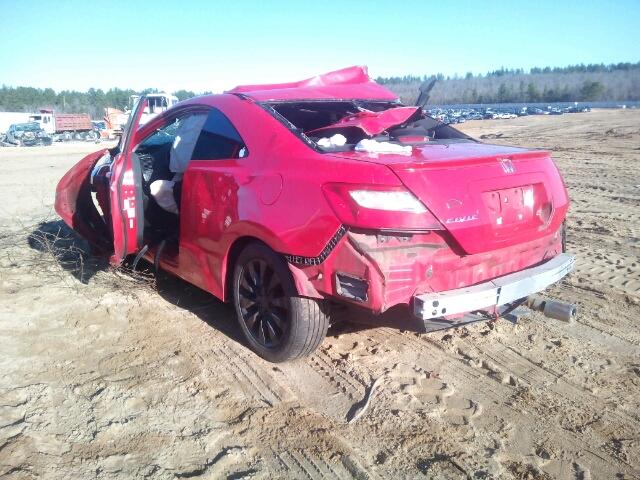 2HGFG12949H526424 - 2009 HONDA CIVIC EXL 红色 照片 3