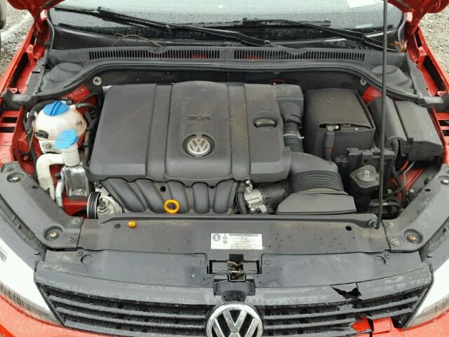 3VWDX7AJ4BM061250 - 2011 VOLKSWAGEN JETTA SE RED photo 7