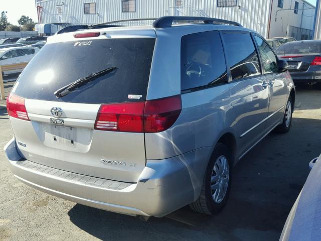 5TDZA23C15S386115 - 2005 TOYOTA SIENNA CE SILVER photo 4