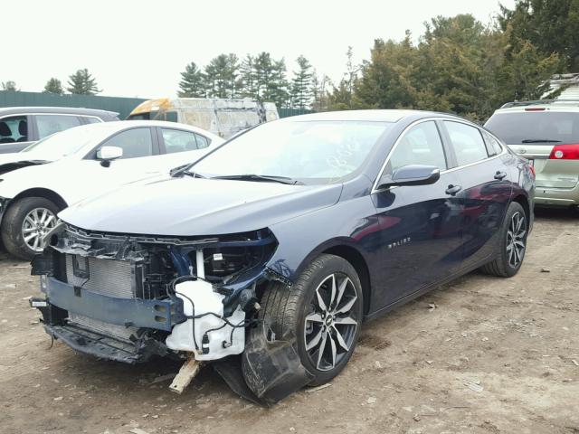 1G1ZE5ST8HF268017 - 2017 CHEVROLET MALIBU LT BLUE photo 2