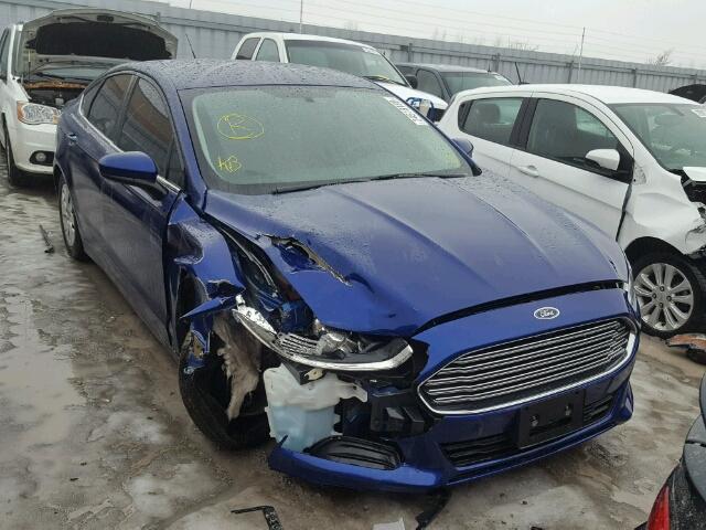 3FA6P0G79DR293823 - 2013 FORD FUSION S BLUE photo 1