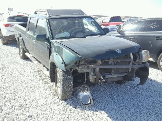 1N6ED29X52C303697 - 2002 NISSAN FRONTIER C GREEN photo 1