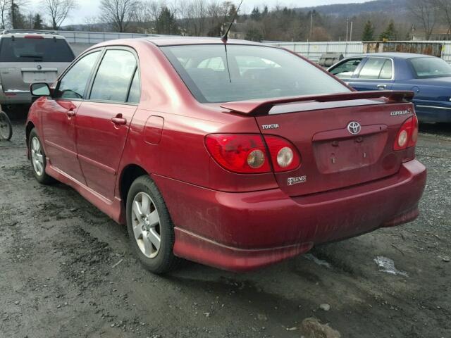 2T1BR32E45C491808 - 2005 TOYOTA COROLLA CE RED photo 3