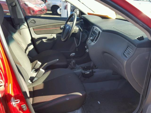 KNADE163886429287 - 2008 KIA RIO 5 SX RED photo 5