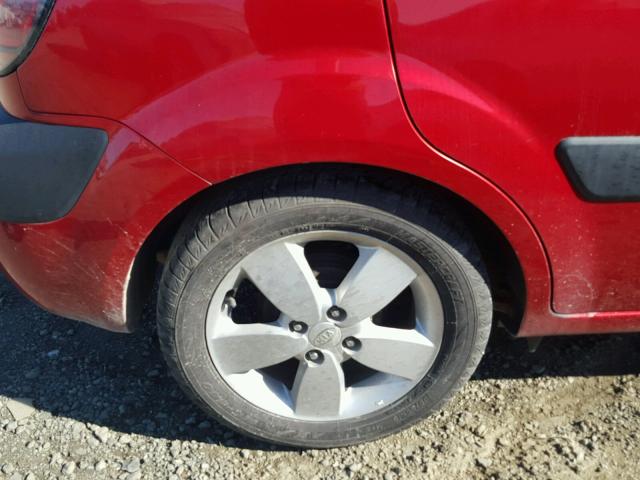 KNADE163886429287 - 2008 KIA RIO 5 SX RED photo 9