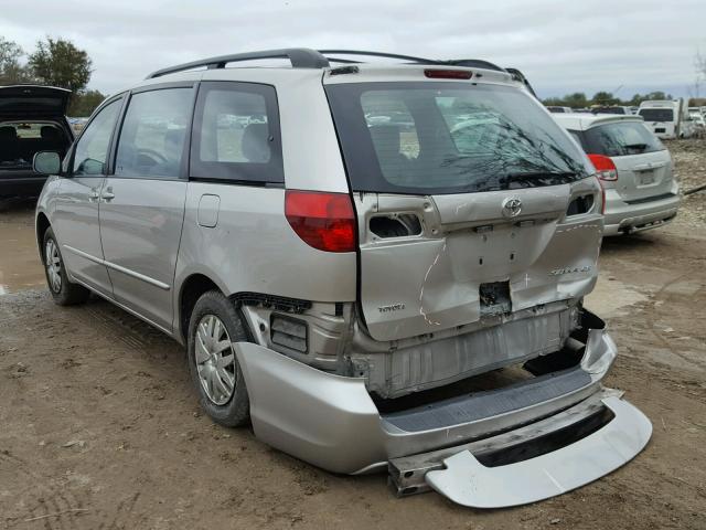 5TDZA23C75S377452 - 2005 TOYOTA SIENNA CE SILVER photo 3