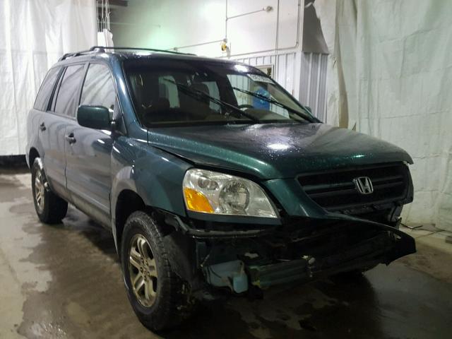 2HKYF18623H577880 - 2003 HONDA PILOT EXL GREEN photo 1