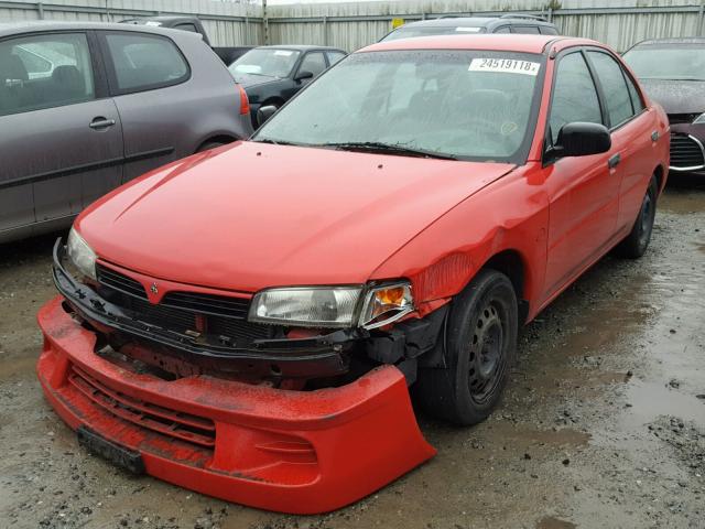 JA3AY26C51U005259 - 2001 MITSUBISHI MIRAGE ES RED photo 2