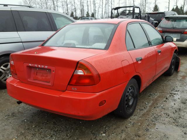 JA3AY26C51U005259 - 2001 MITSUBISHI MIRAGE ES RED photo 4