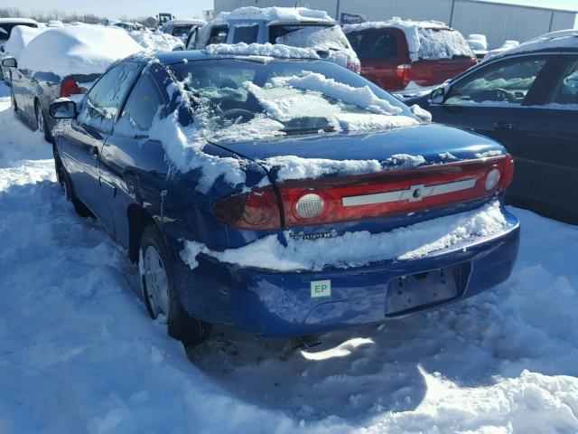 1G1JC12F337150630 - 2003 CHEVROLET CAVALIER BLUE photo 3