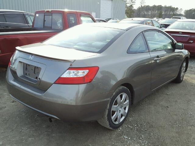 2HGFG12647H527379 - 2007 HONDA CIVIC LX TAN photo 4