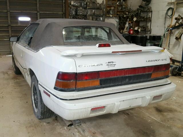 1C3EU4537RF305725 - 1994 CHRYSLER LEBARON BA WHITE photo 3