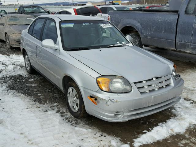 KMHCG45C94U503278 - 2004 HYUNDAI ACCENT GL SILVER photo 1