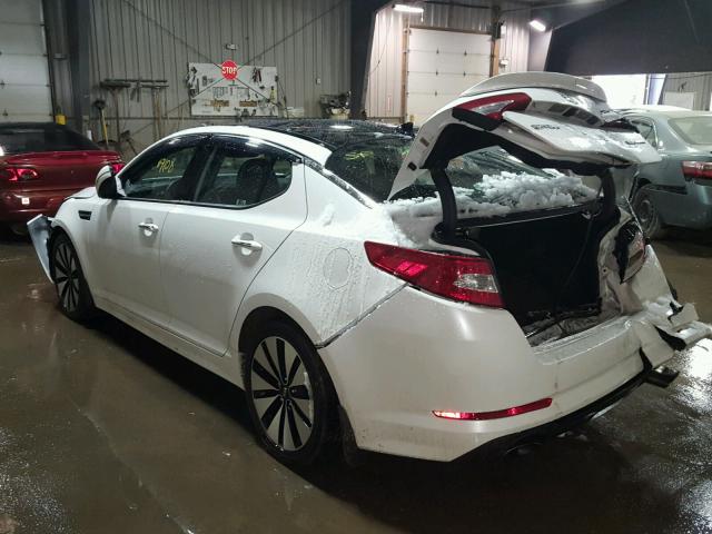 5XXGR4A65CG015661 - 2012 KIA OPTIMA SX WHITE photo 3