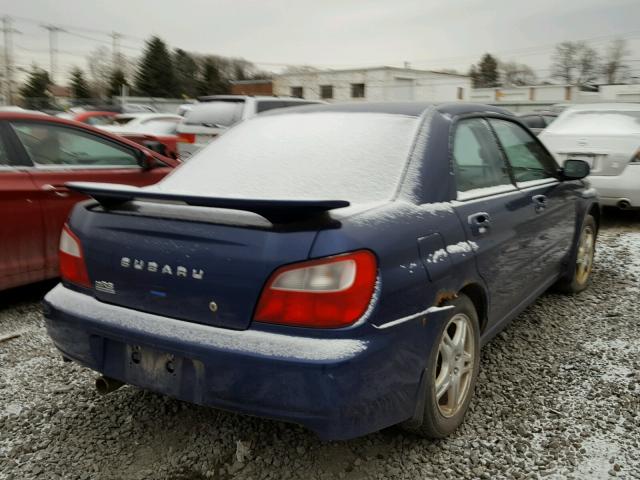 JF1GD67532H514748 - 2002 SUBARU IMPREZA RS BLUE photo 4