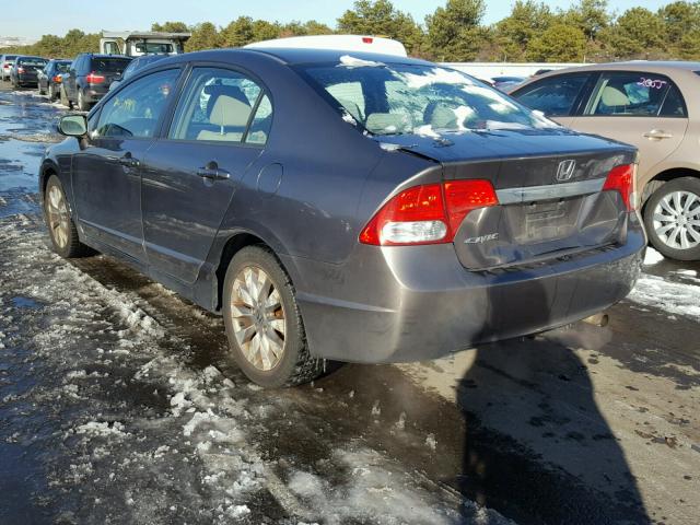 1HGFA16809L024127 - 2009 HONDA CIVIC EX GRAY photo 3