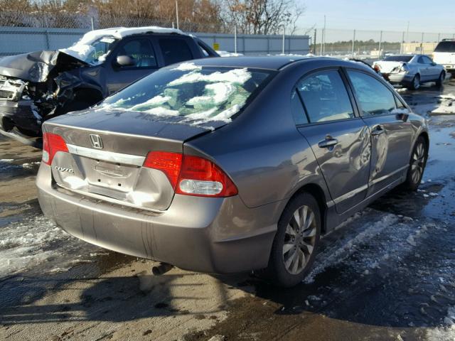 1HGFA16809L024127 - 2009 HONDA CIVIC EX GRAY photo 4