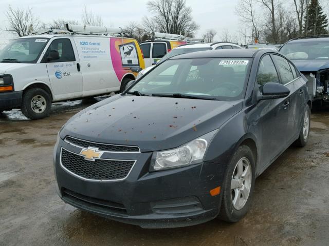 1G1PF5SC4C7389618 - 2012 CHEVROLET CRUZE LT BLACK photo 2