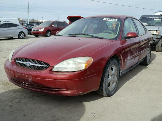 1FAFP53U53A119281 - 2003 FORD TAURUS SE RED photo 2