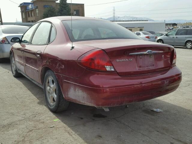 1FAFP53U53A119281 - 2003 FORD TAURUS SE RED photo 3