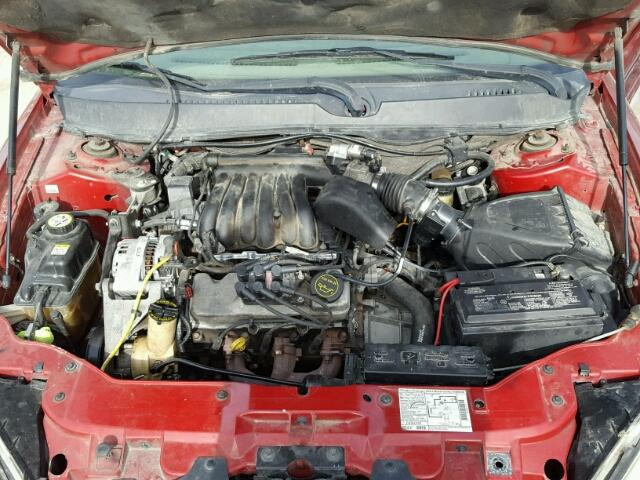 1FAFP53U53A119281 - 2003 FORD TAURUS SE RED photo 7