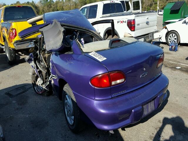 1G1JC1248V7314505 - 1997 CHEVROLET CAVALIER/R PURPLE photo 3