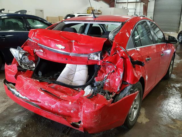 1G1PC5SBXE7474370 - 2014 CHEVROLET CRUZE LT RED photo 4