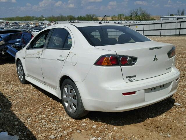 JA32U2FU5DU008952 - 2013 MITSUBISHI LANCER WHITE photo 3