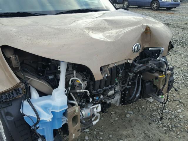 KNDJP3A5XF7163539 - 2015 KIA SOUL + BROWN photo 9