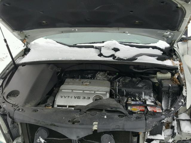 JTJGA31U540022349 - 2004 LEXUS RX 330 SILVER photo 7