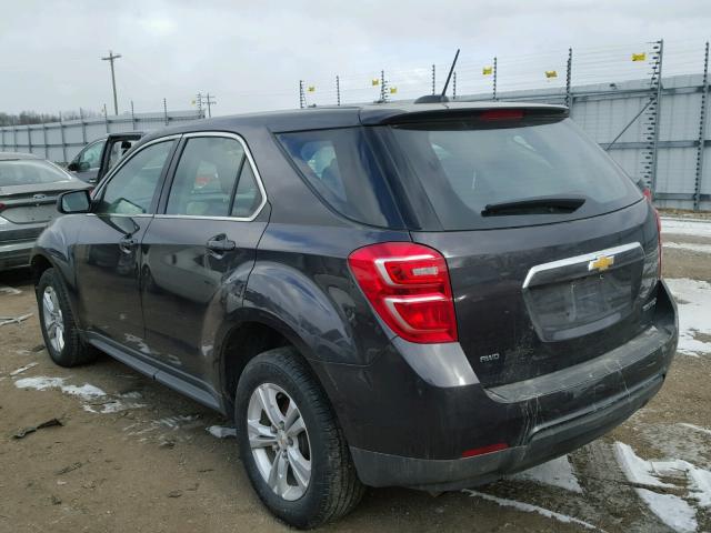 2GNFLEEK7G6275141 - 2016 CHEVROLET EQUINOX LS GRAY photo 3