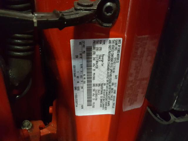 1FAHP3F28CL268473 - 2012 FORD FOCUS SE RED photo 10