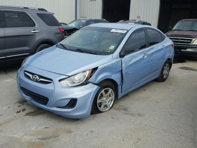 KMHCT4AE5CU240210 - 2012 HYUNDAI ACCENT GLS BLUE photo 2