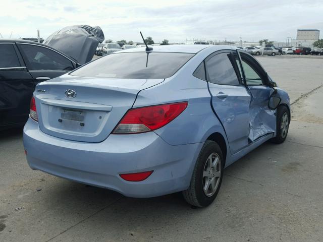 KMHCT4AE5CU240210 - 2012 HYUNDAI ACCENT GLS BLUE photo 4