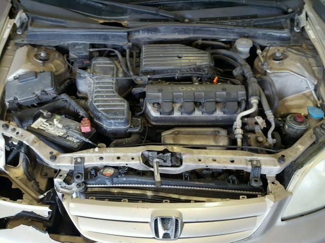 1HGES16602L032581 - 2002 HONDA CIVIC LX GOLD photo 7